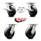 Service Caster 6 Inch Kingpinless Polyolefin Wheel Caster Swivel Locks 2 Brakes SCC, 4PK SCC-KP30S620-POR-SLB-BSL-2-BSL-2 - alternate 6